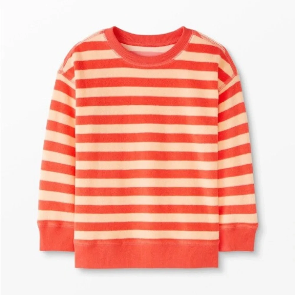 Hanna Andersson Striped Loop Terry Crewneck